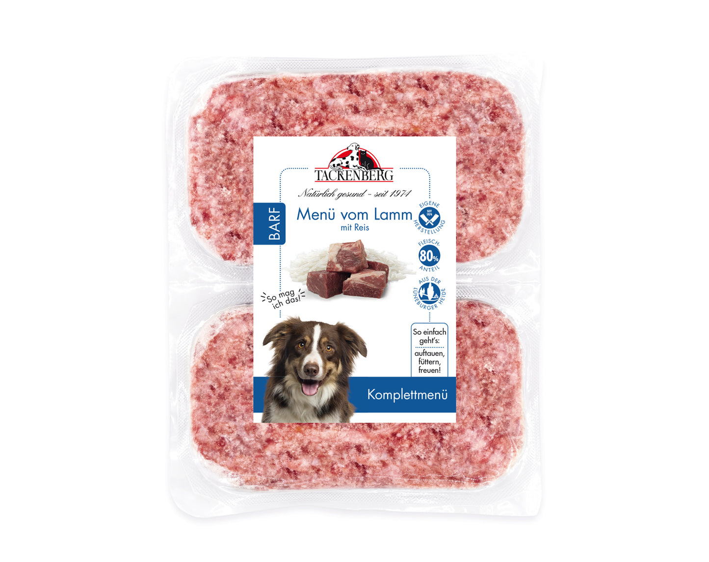 BARF Menü vom Lamm mit Reis 500g