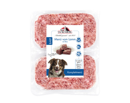 BARF Menü vom Lamm mit Reis 500g